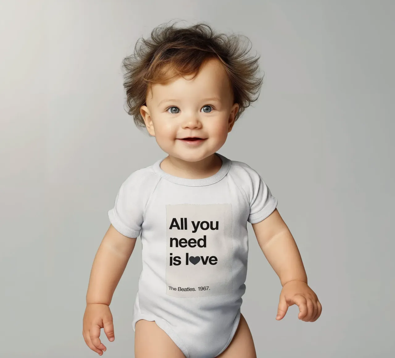 Bisogno d'amore body neonato maniche corte da Eva Rogers