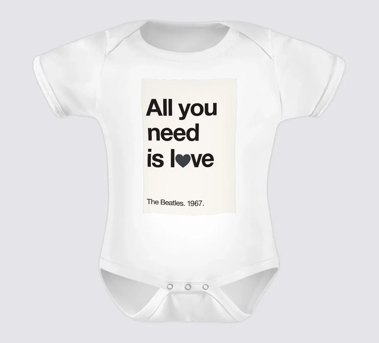 Bisogno d'amore body neonato maniche corte da Eva Rogers