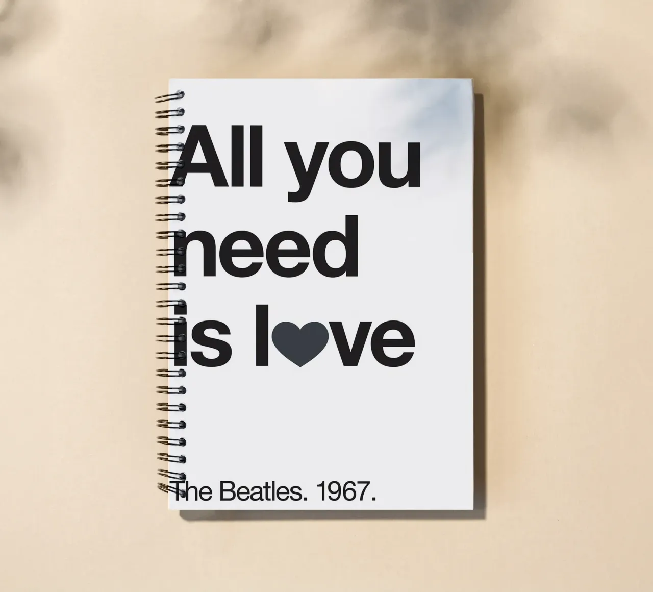 Need Love spiral notebook by Eva Rogers