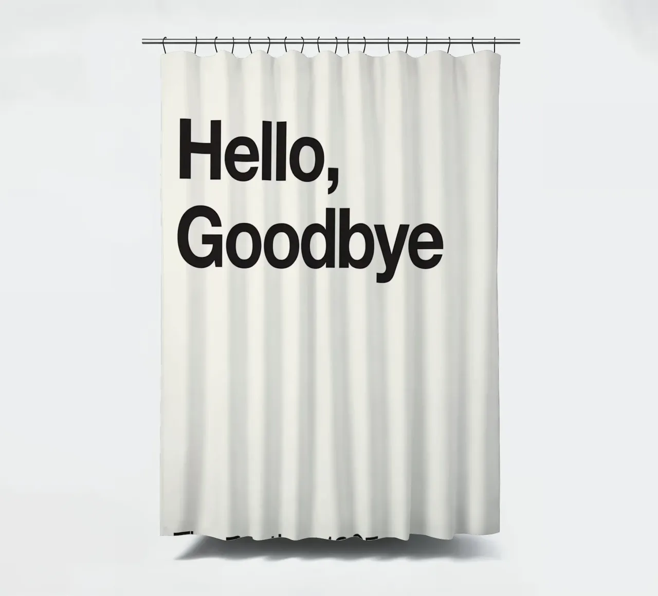 parole ciao addio tenda da doccia da Eva Rogers