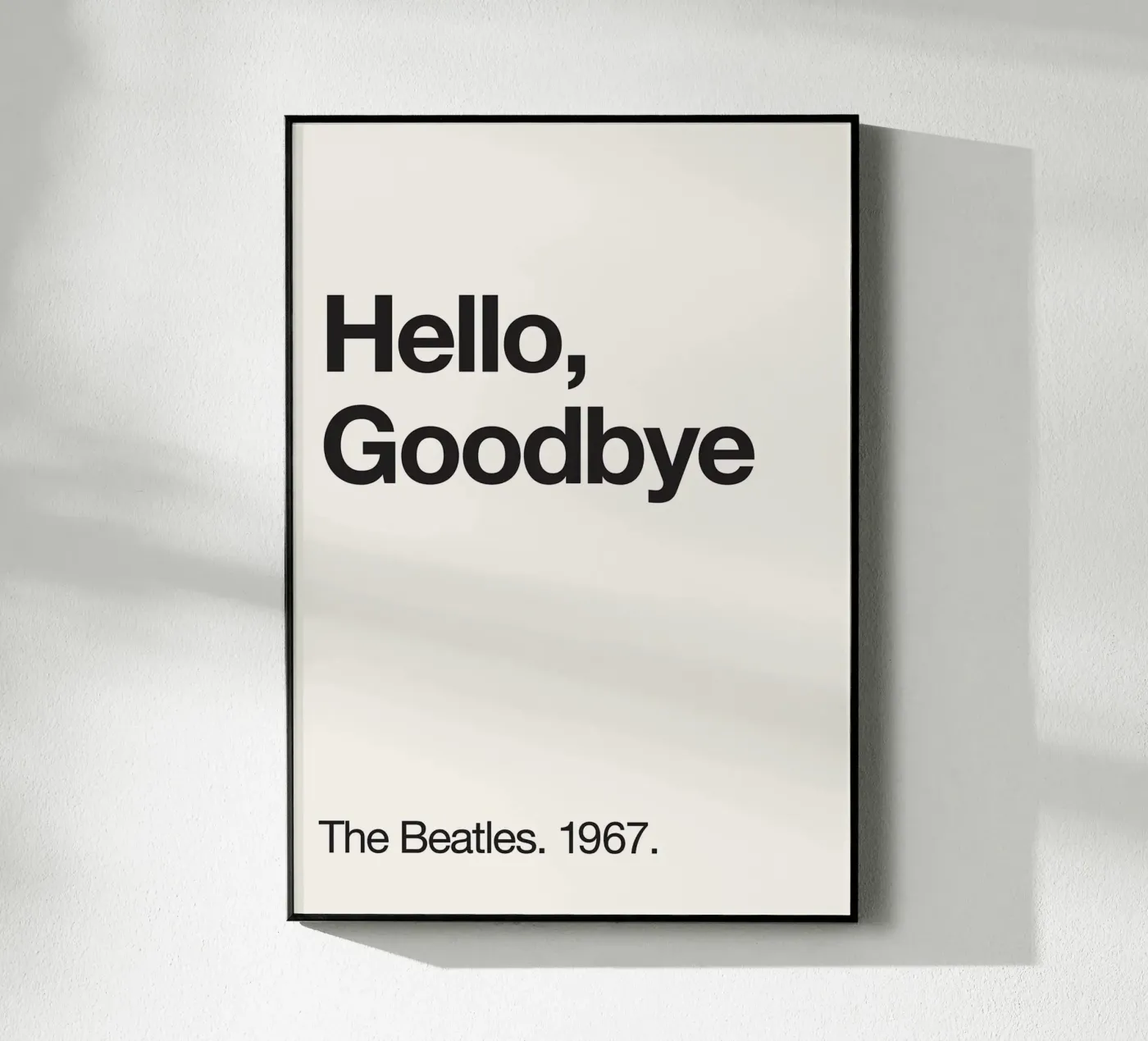 words hello goodbye plexiglass da Eva Rogers
