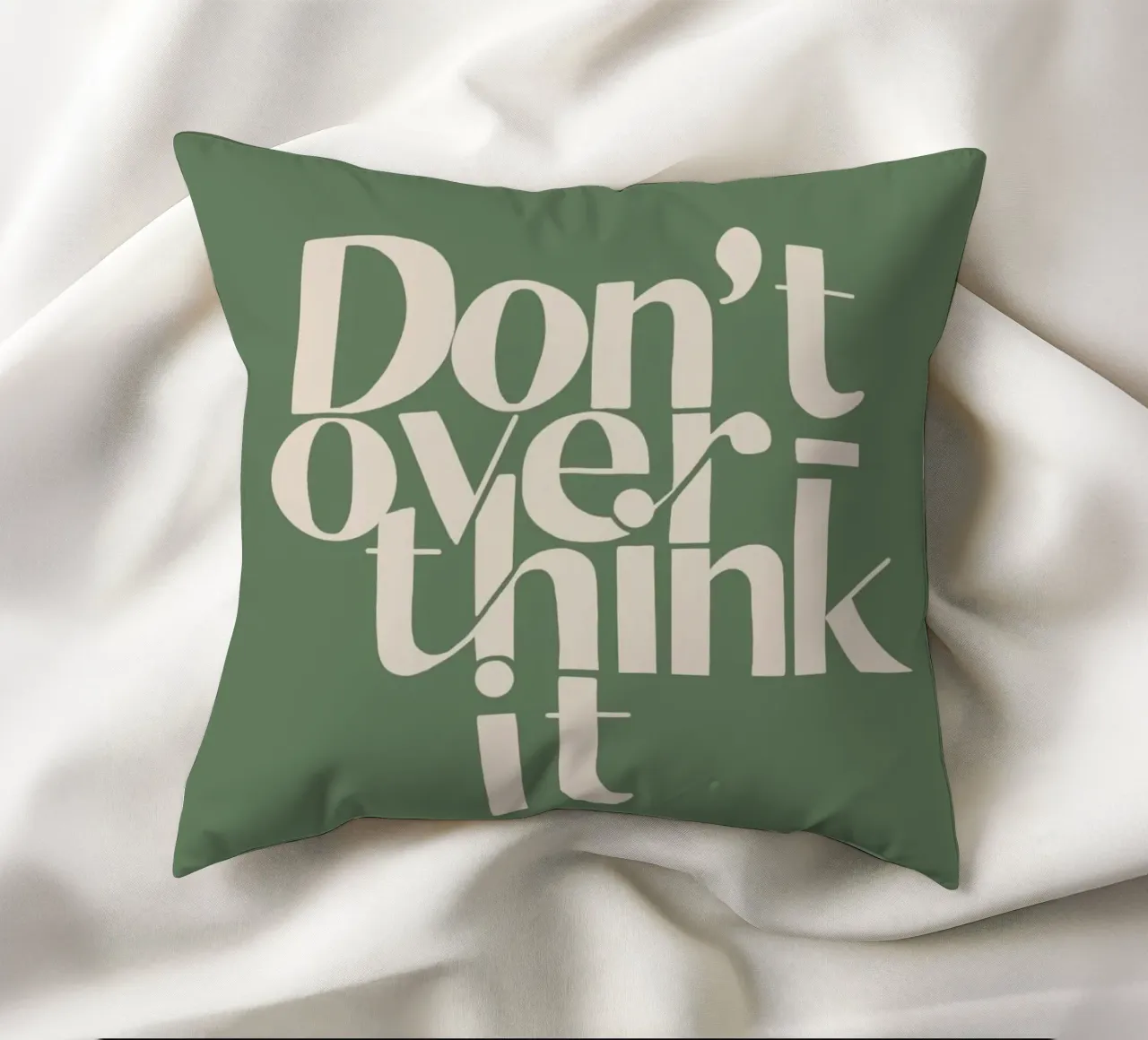 typography text motivational quote decorative cushion by Eva Rogers