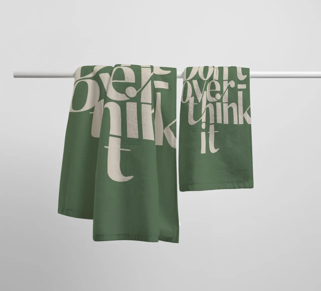 typography text motivational quote towel by Eva Rogers