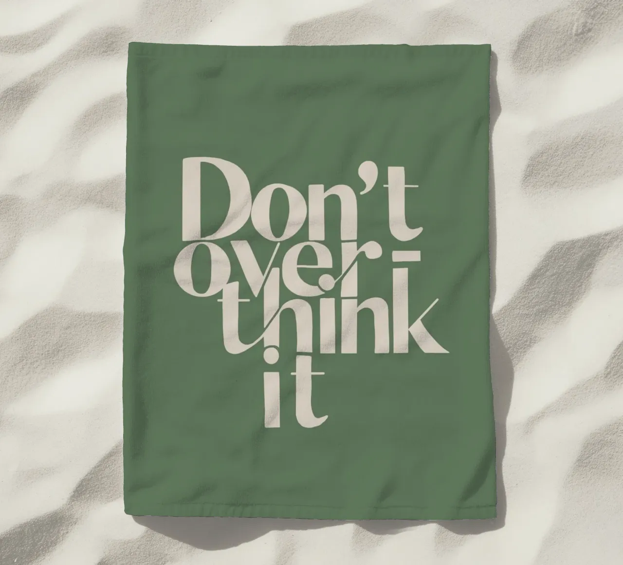 typography text motivational quote beach towel by Eva Rogers