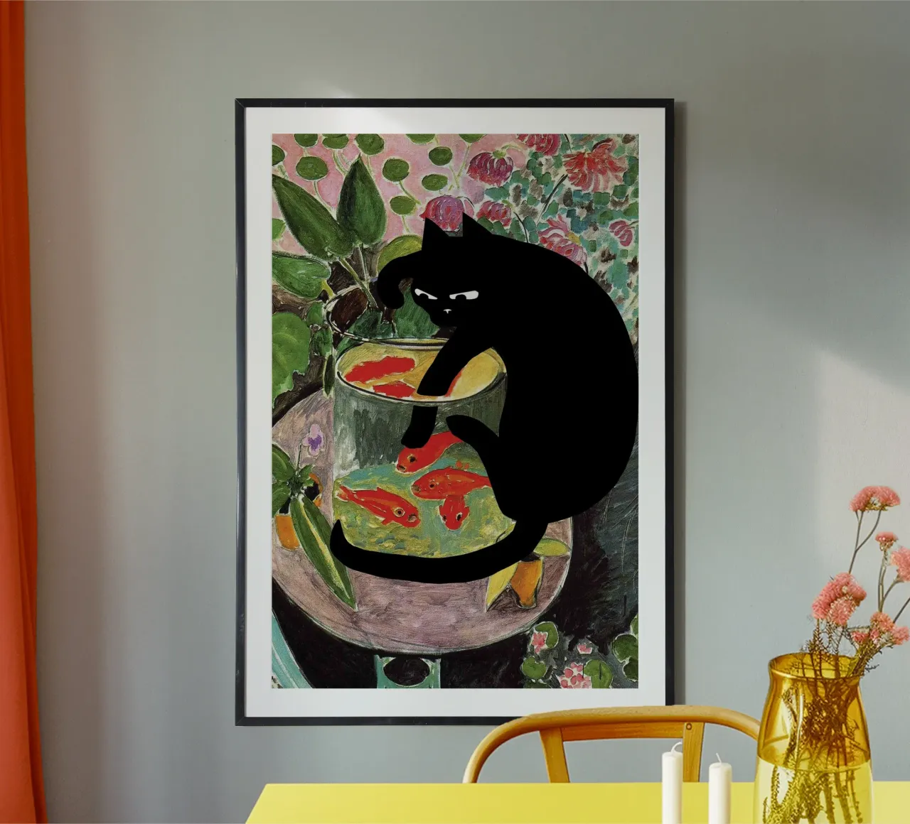 Goldfish And Cat carta hahnemühle da robertmotoiart