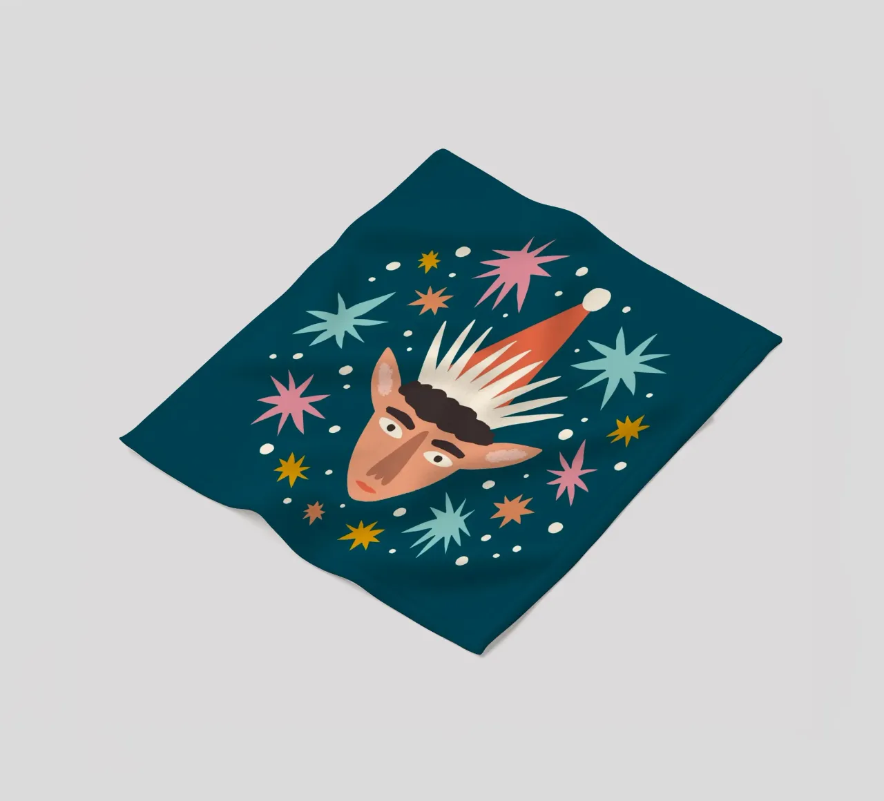 Happy Christmas No 42 coperta in pile da treechild