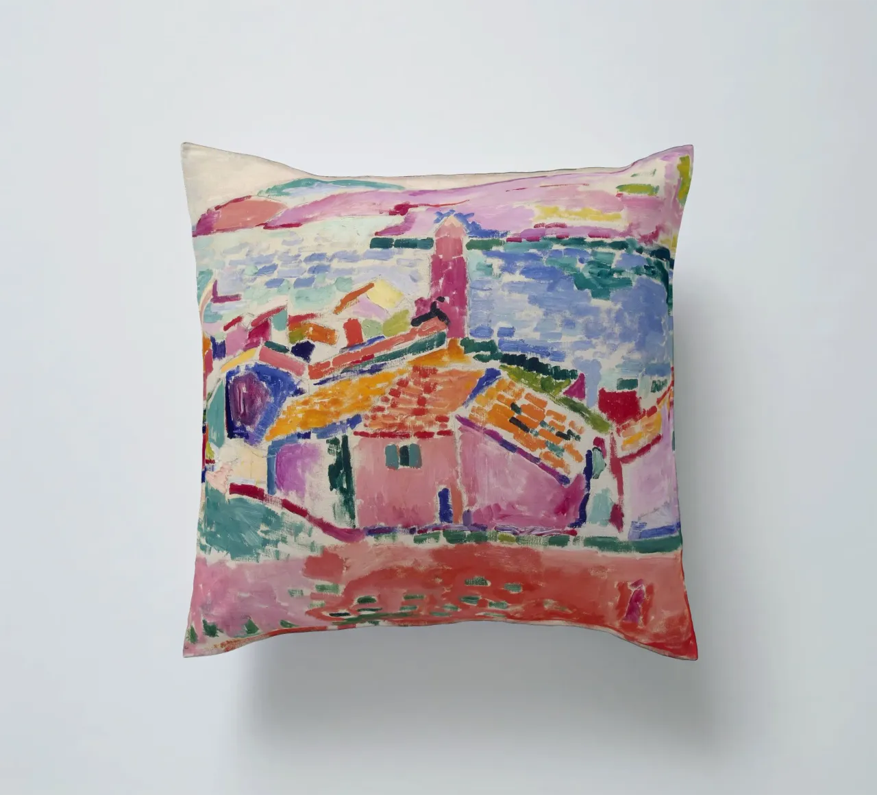 View Of Collioure cuscino da robertmotoiart