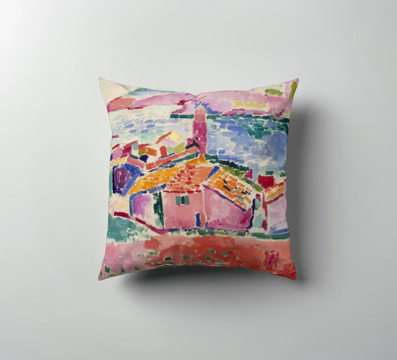 View Of Collioure cuscino da robertmotoiart
