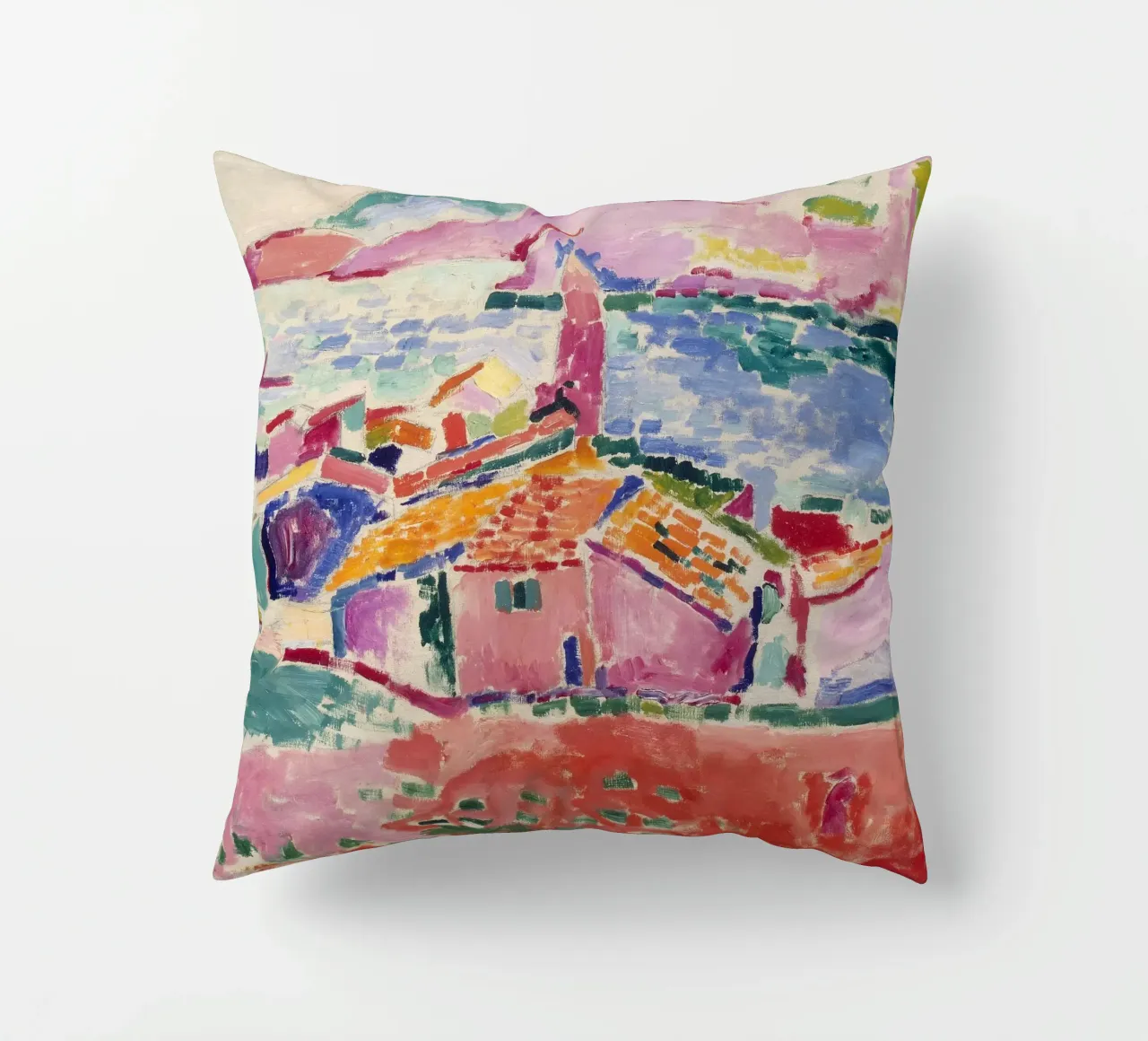 View Of Collioure cuscino da robertmotoiart