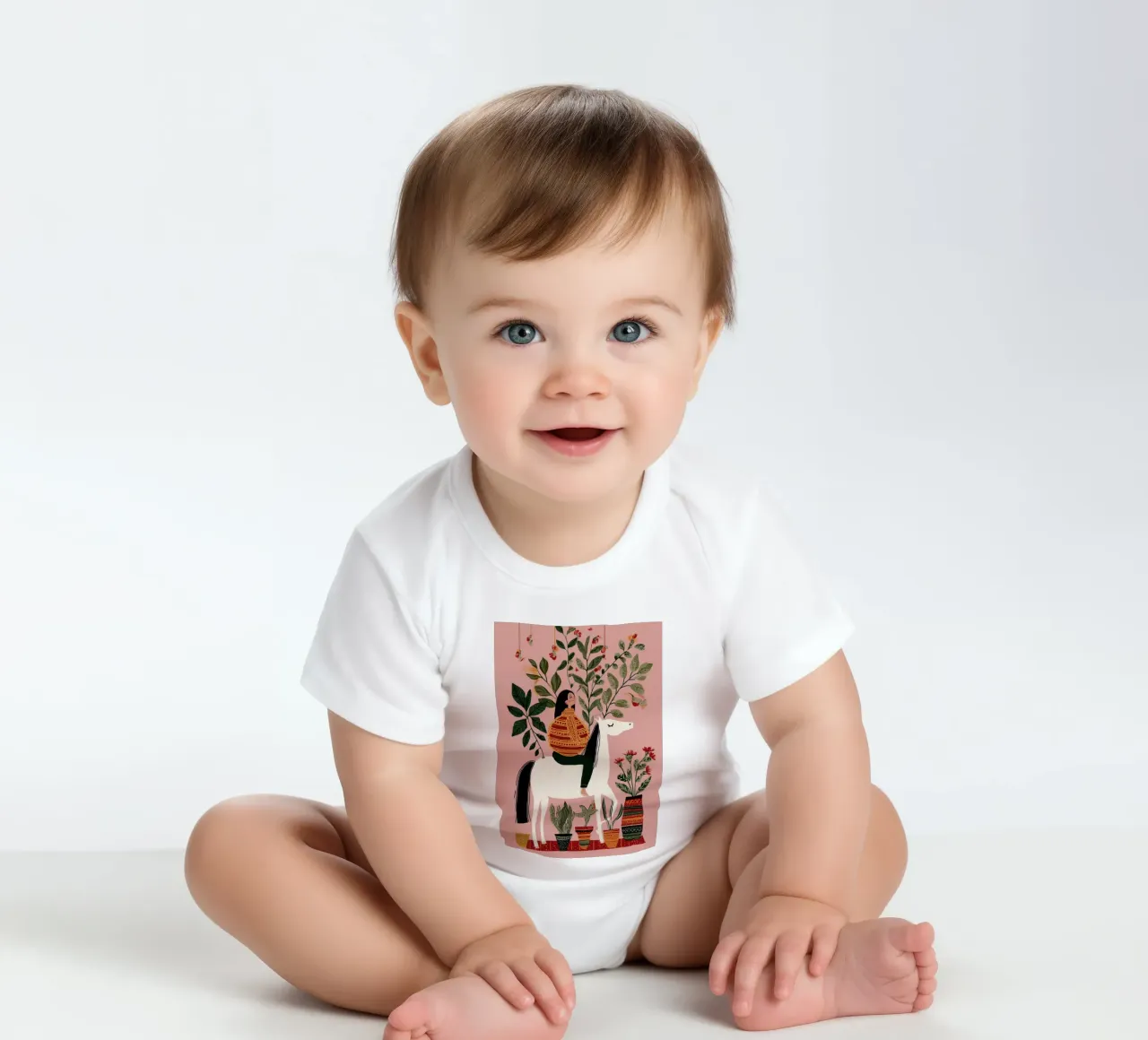 Botanical Journey body neonato maniche corte da Clara August