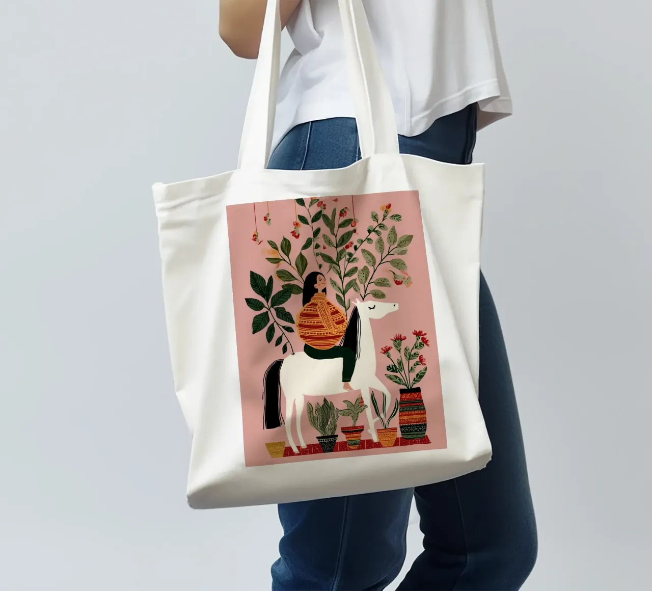 Botanical Journey borsa in juta da Clara August