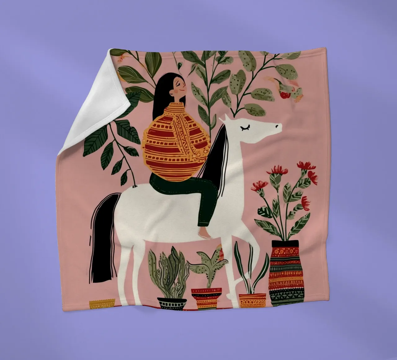 Botanical Journey coperta in pile da Clara August