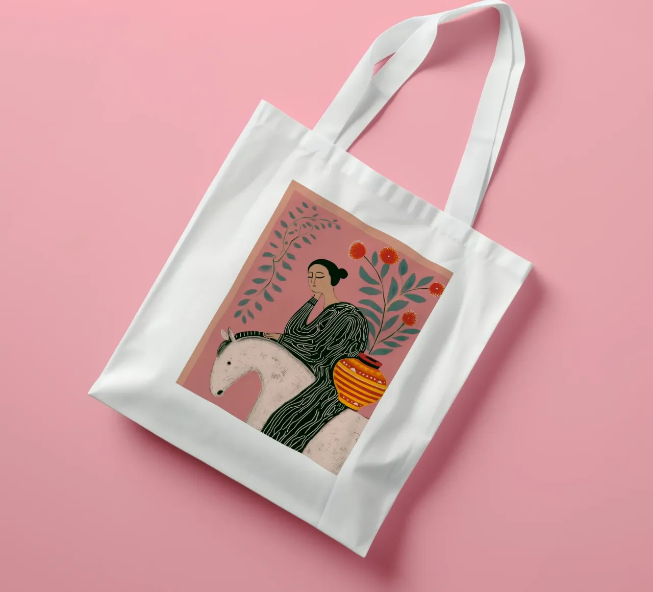 Not all who wander are lost borsa in juta da Clara August