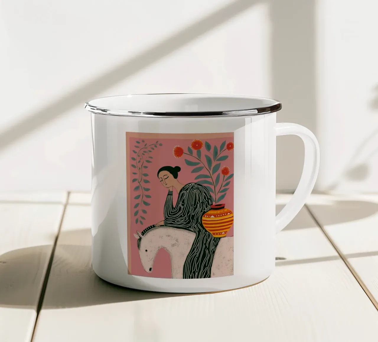 Not all who wander are lost tazza in smalto da Clara August