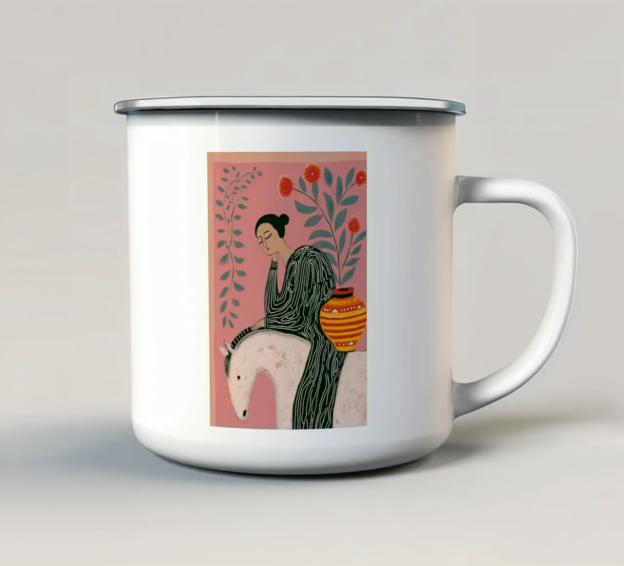 Not all who wander are lost tazza in smalto da Clara August