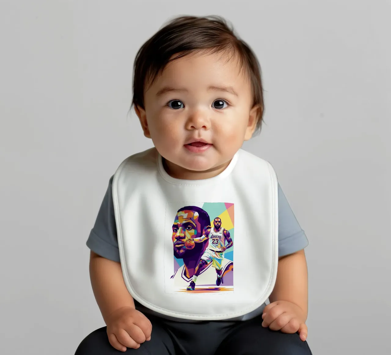 Lebron James-WPAP art style bavaglino da Hantamrata