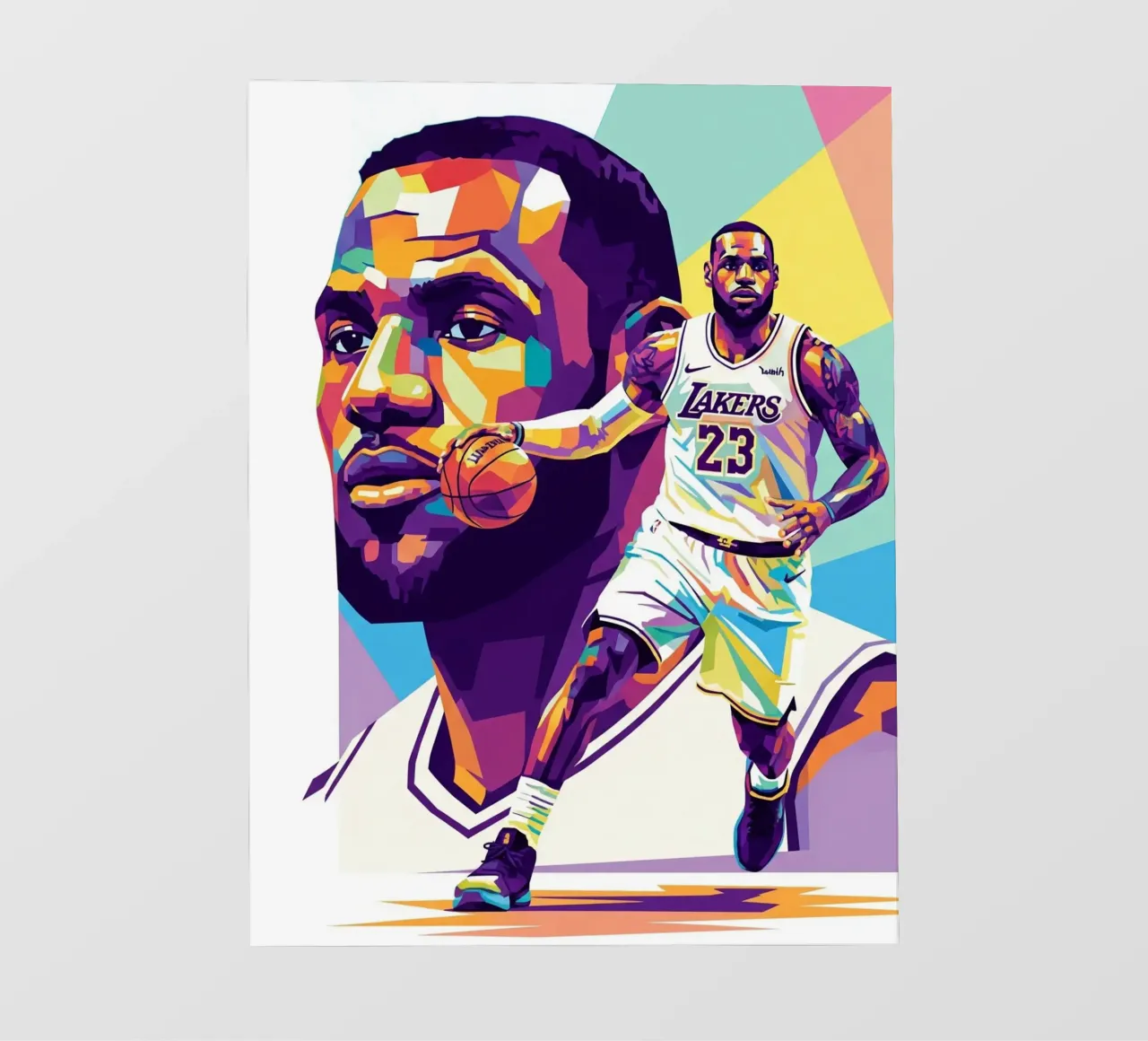 Lebron James-WPAP art style pellicola backlit da Hantamrata