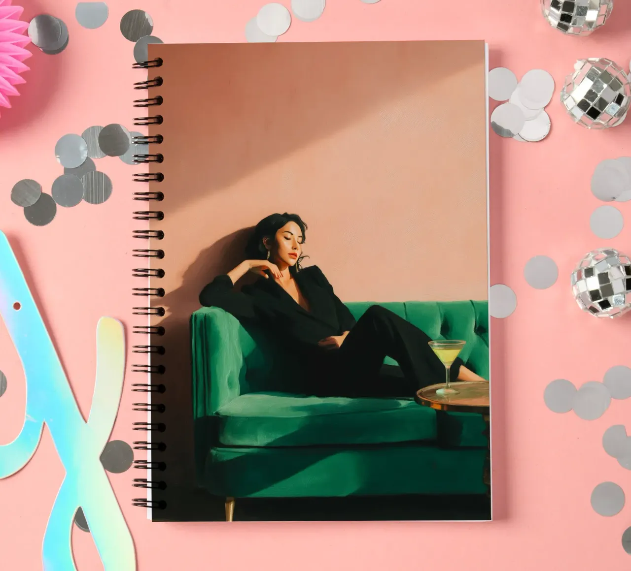 Velvet Pause II spiral notebook by Clara August