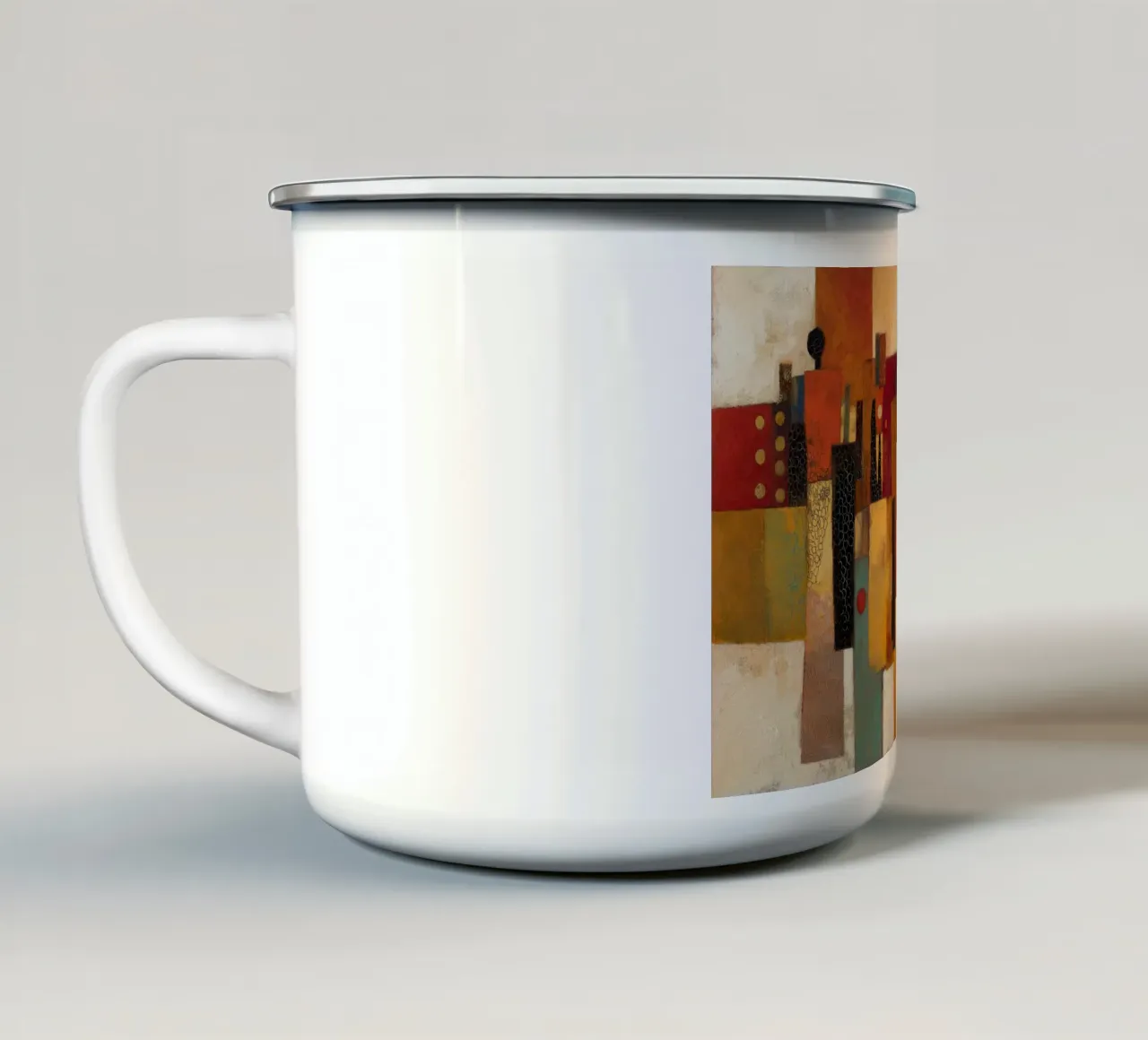 Abstract Afrika enamel mug by Pictura