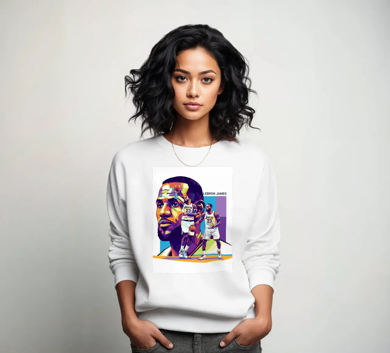 Lebron James-WPAP art style 2 felpa da Hantamrata