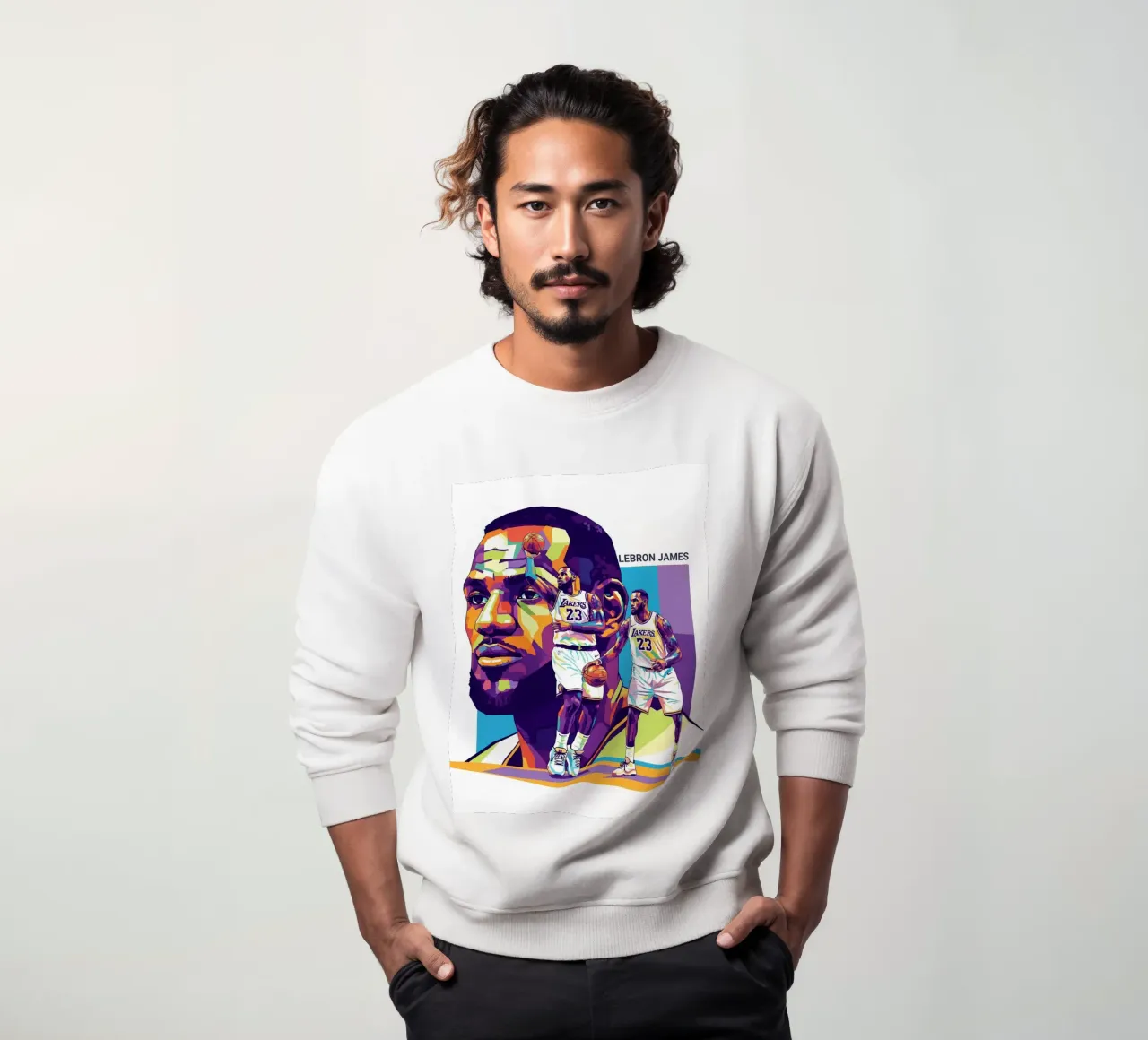 Lebron James-WPAP art style 2 felpa da Hantamrata