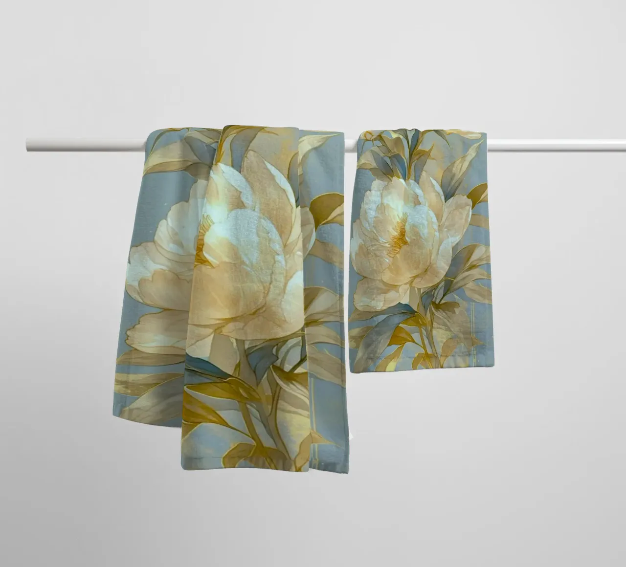 flowers peonies towel by Histrol