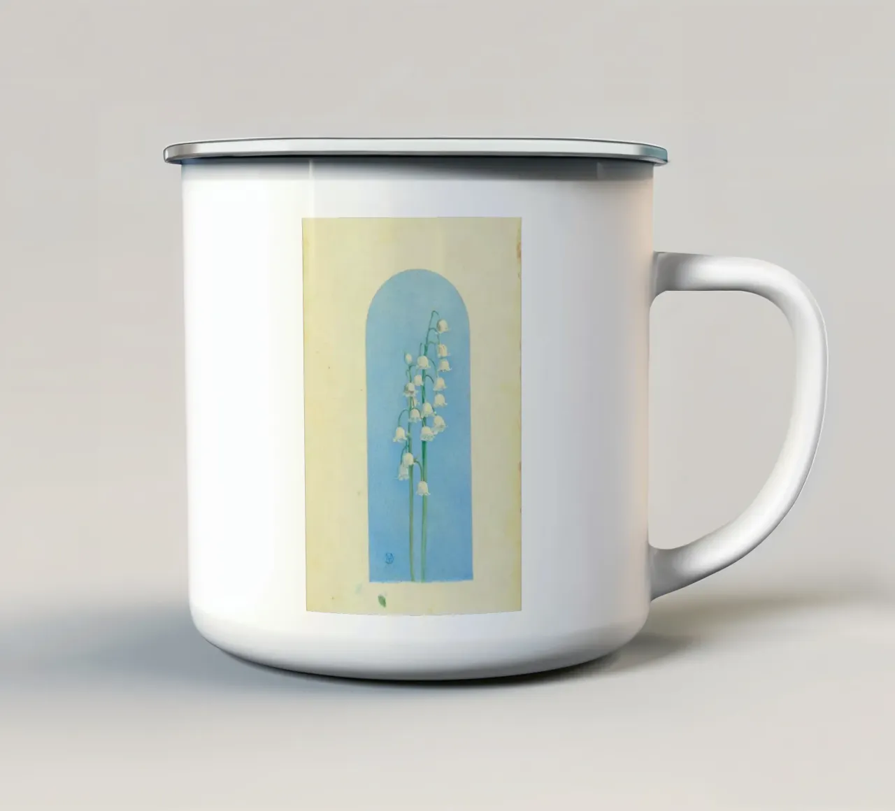 lily of the valley tazza in smalto da Histrol