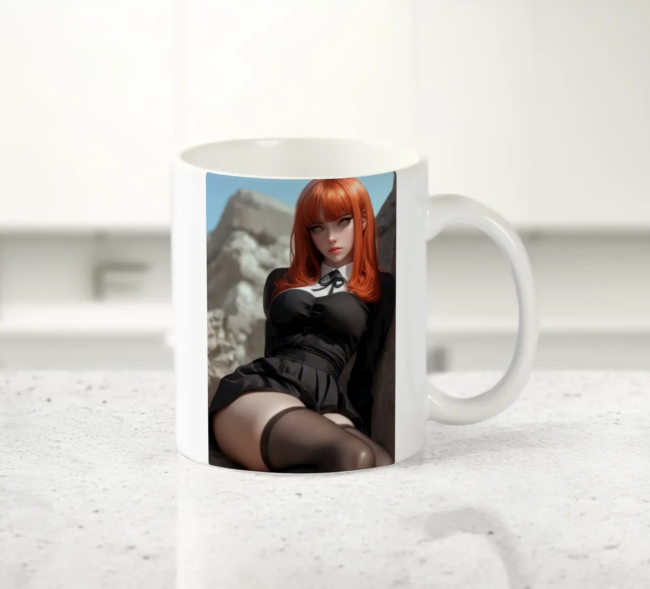 Makima Chainsaw Man Anime ceramic mug by Fleur de Lys