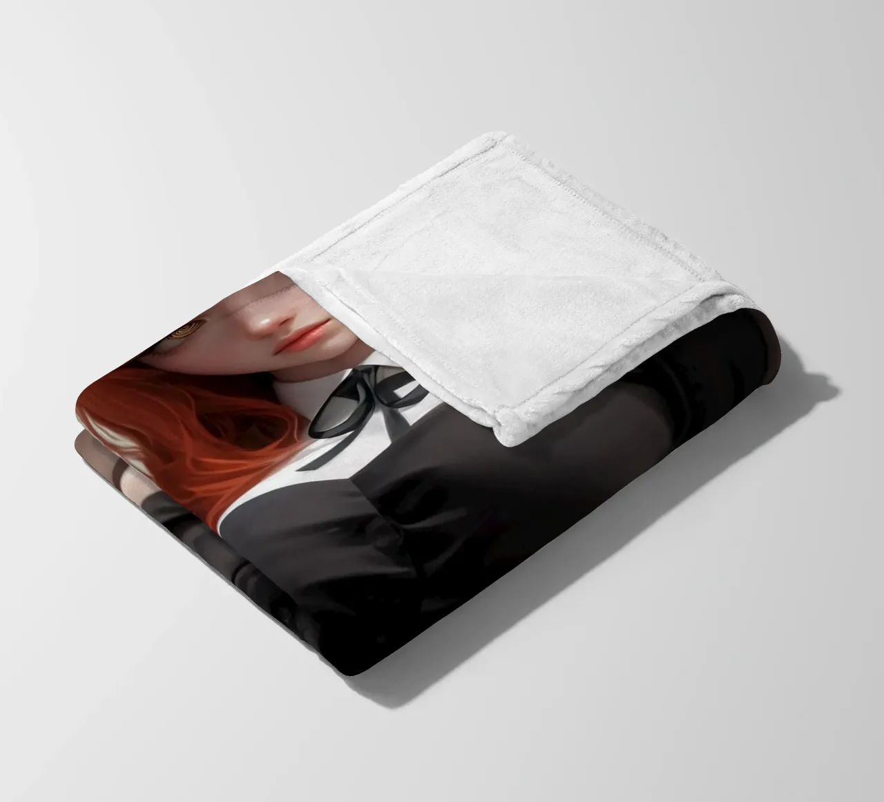 Makima Chainsaw Man Anime fleece blanket by Fleur de Lys