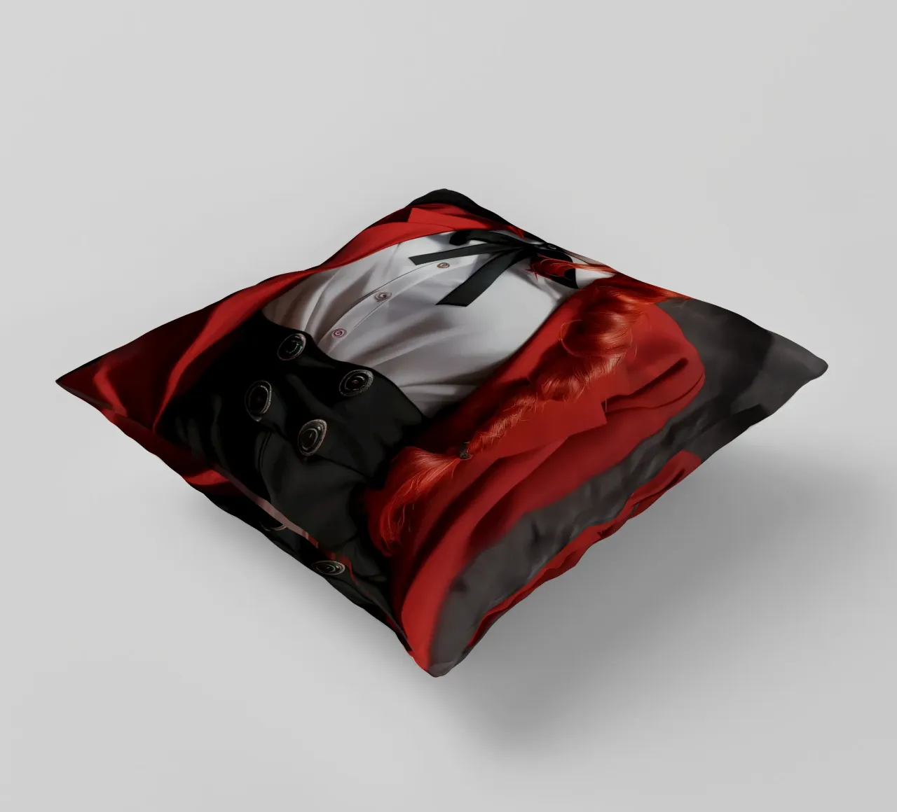 Makima Chainsaw Man Anime decorative cushion by Fleur de Lys