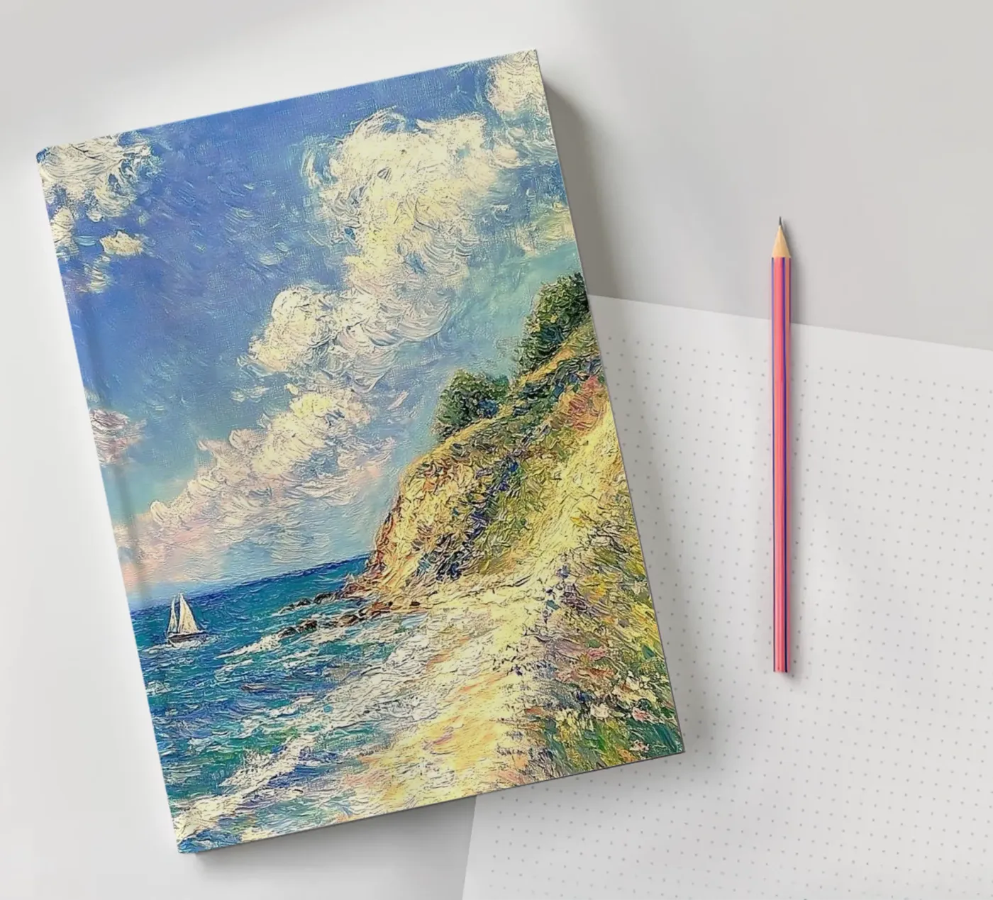 waves cliff notebook by prindy