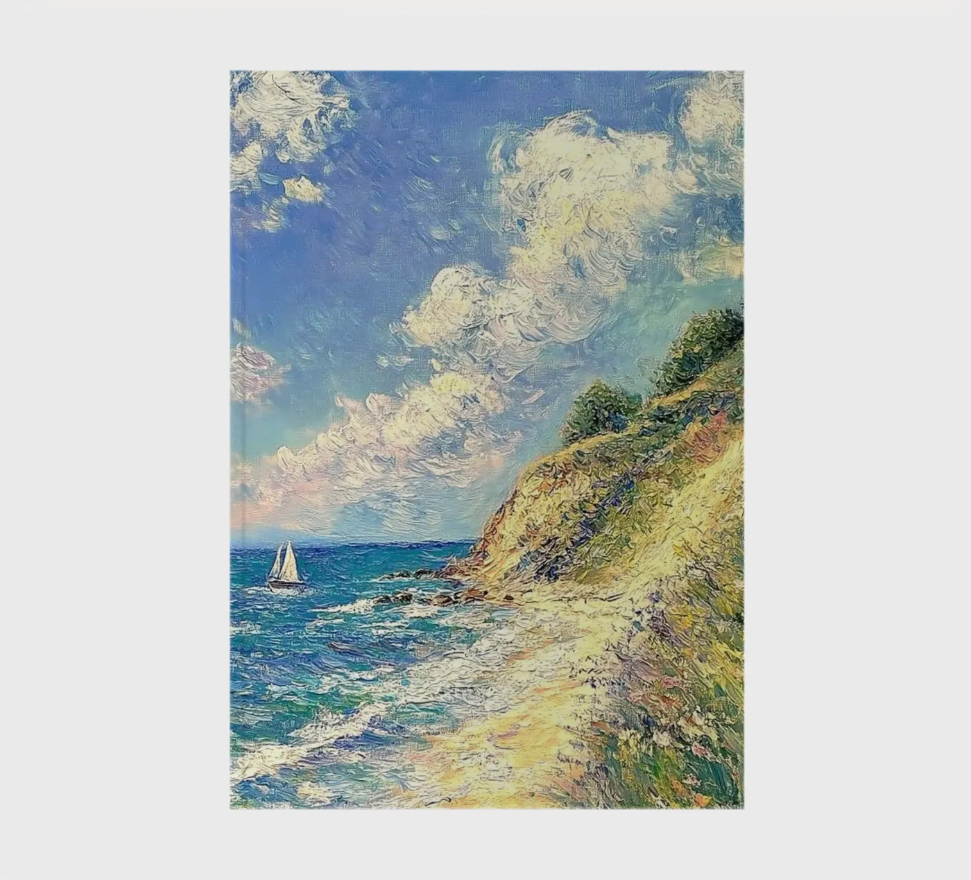 waves cliff notebook by prindy