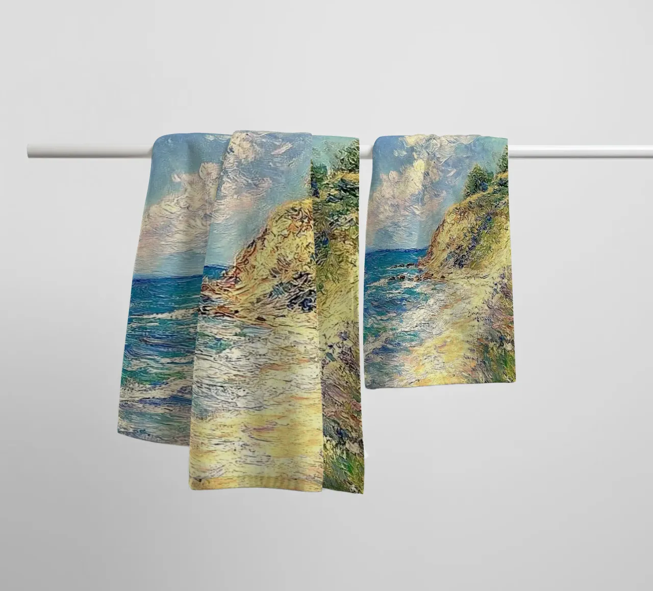 waves cliff asciugamano da bagno da prindy