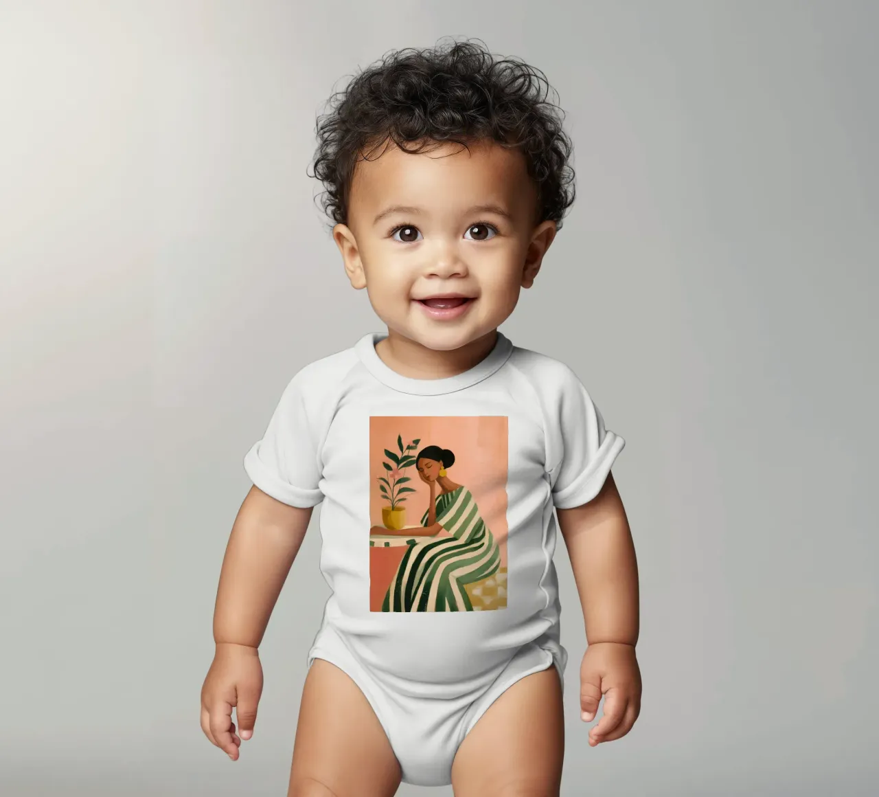 Dreaming Between Petals and Patterns body neonato maniche corte da Clara August