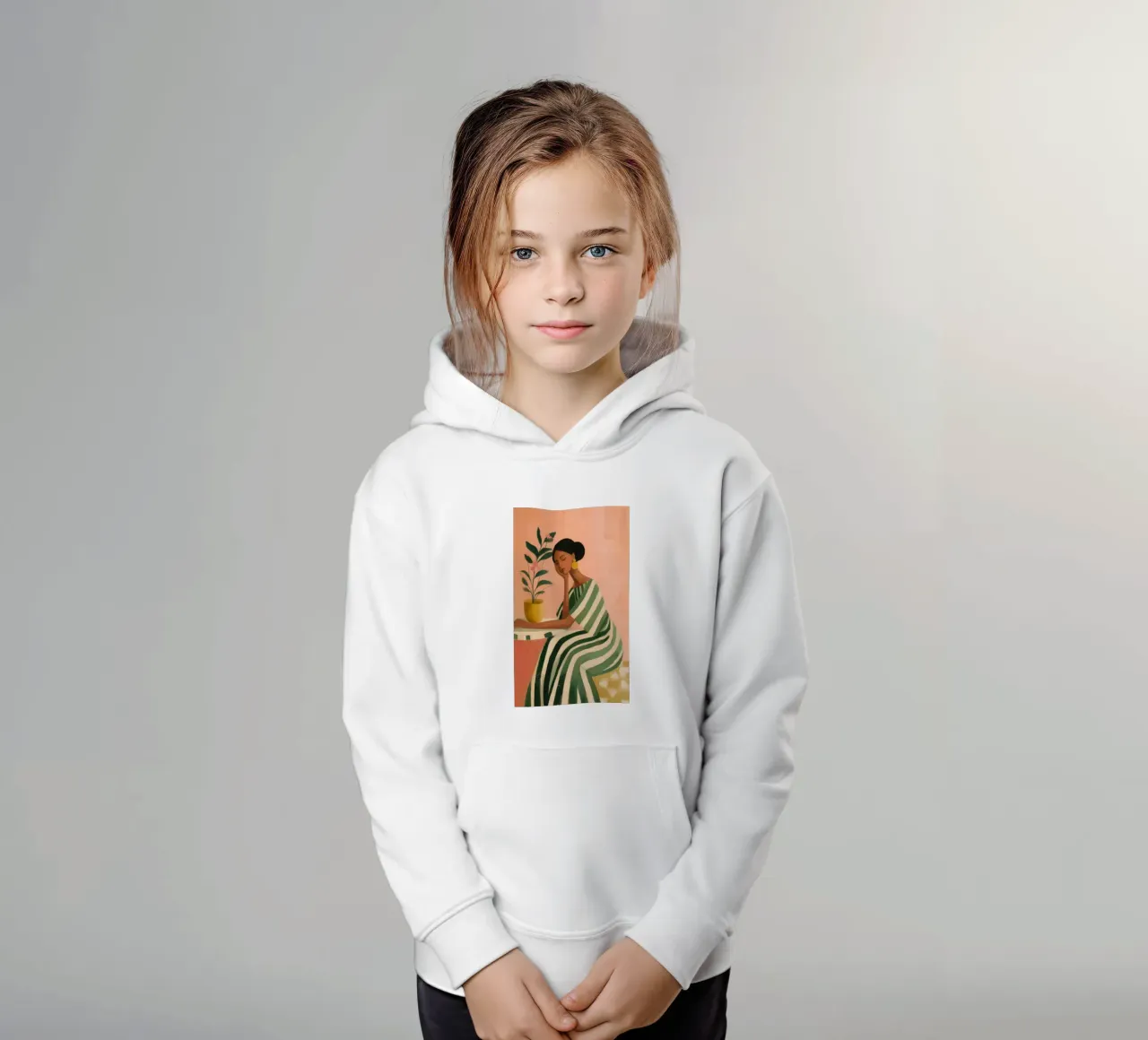 Dreaming Between Petals and Patterns felpa bambino con cappuccio da Clara August