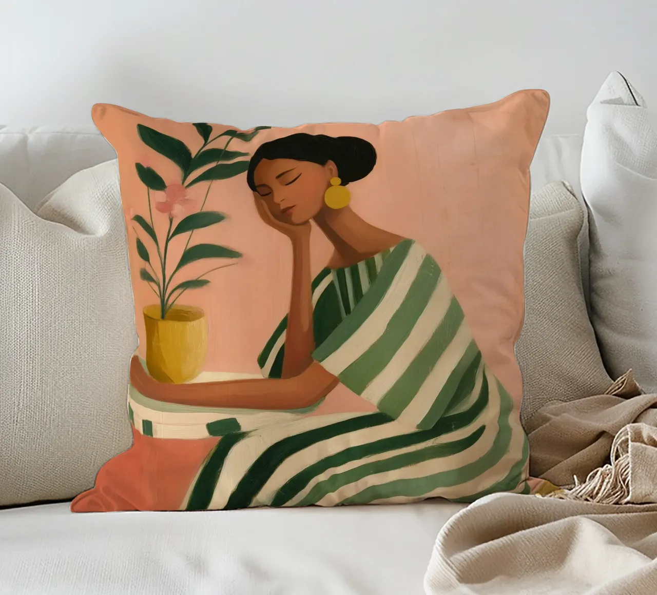 Dreaming Between Petals and Patterns cuscino da Clara August