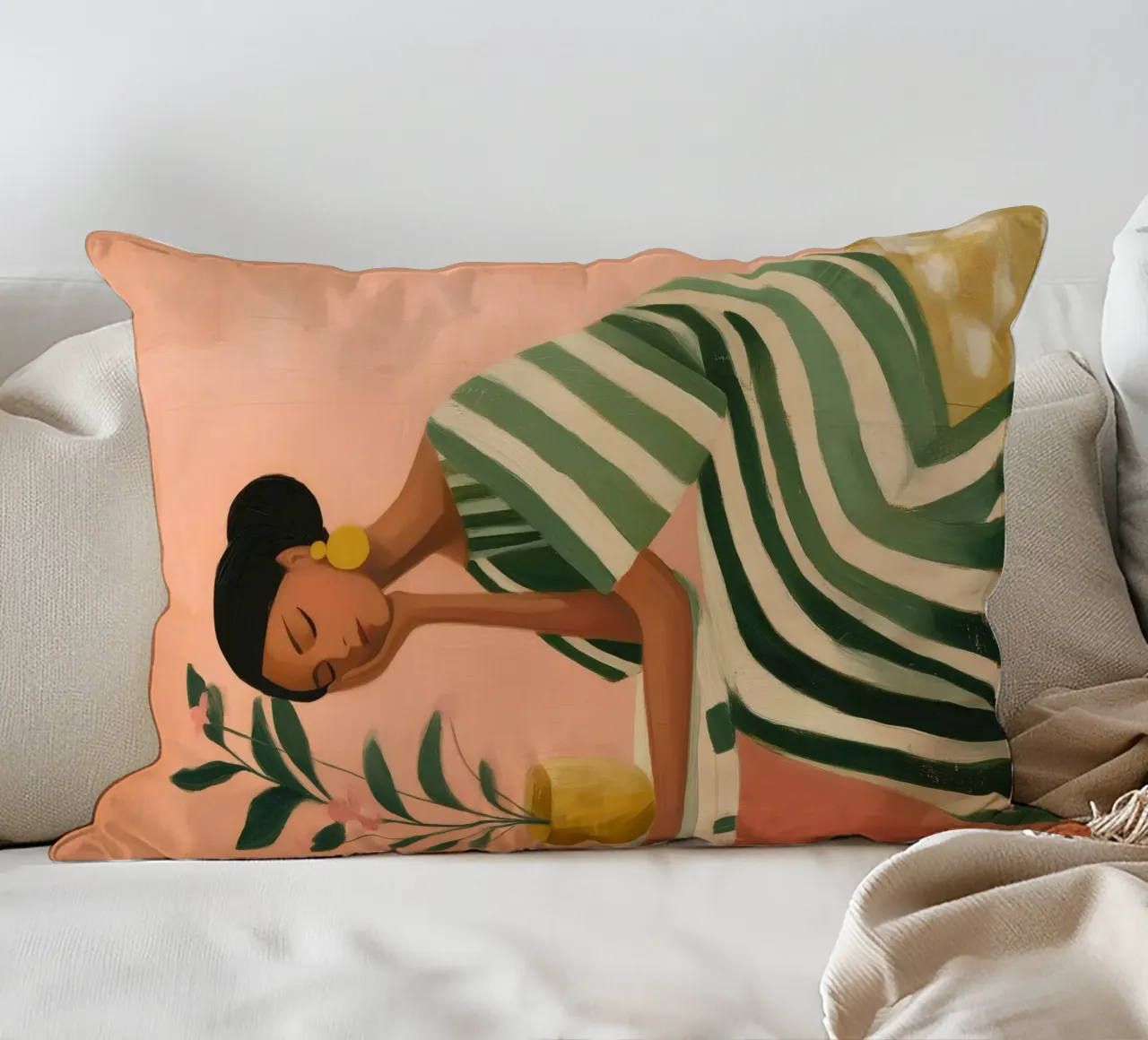 Dreaming Between Petals and Patterns cuscino da Clara August