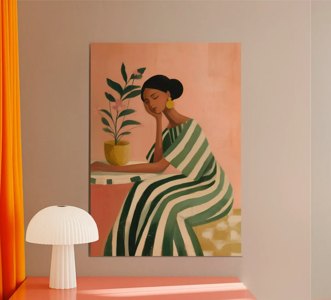 Dreaming Between Petals and Patterns alluminio dibond da Clara August