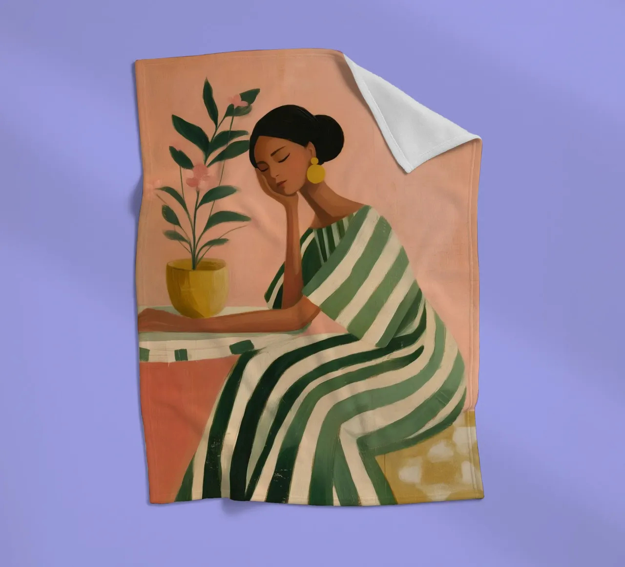 Dreaming Between Petals and Patterns coperta in pile da Clara August