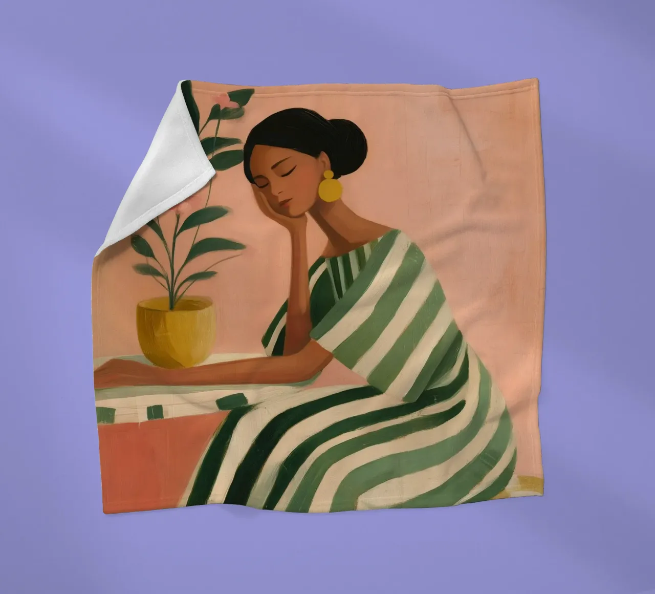 Dreaming Between Petals and Patterns coperta in pile da Clara August