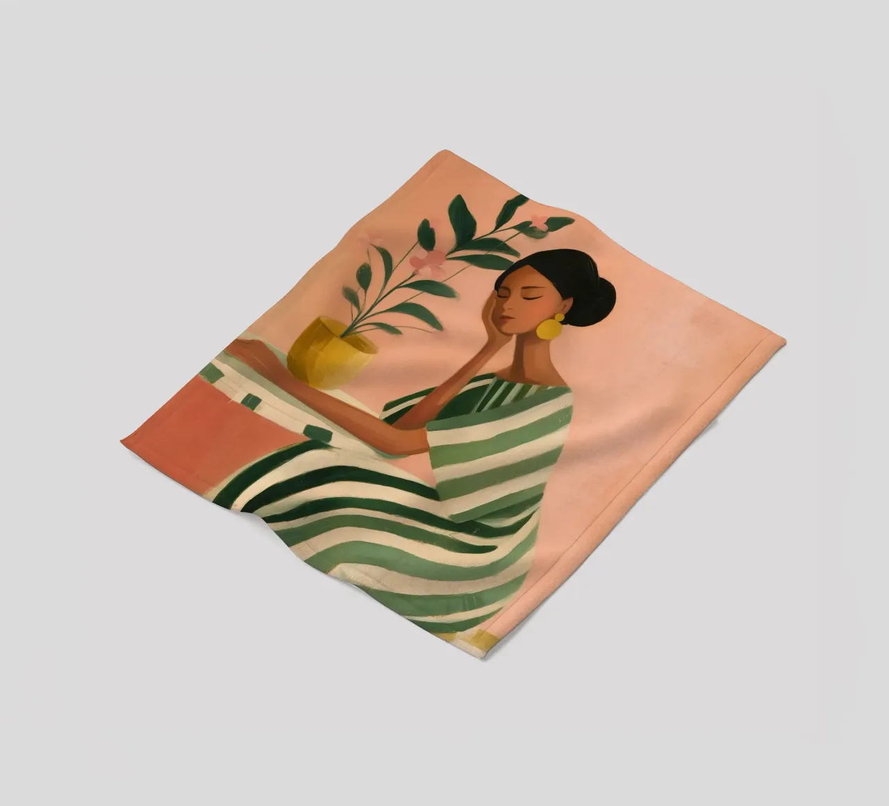 Dreaming Between Petals and Patterns coperta in pile da Clara August