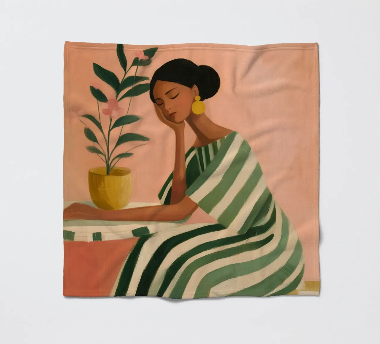 Dreaming Between Petals and Patterns coperta in pile da Clara August