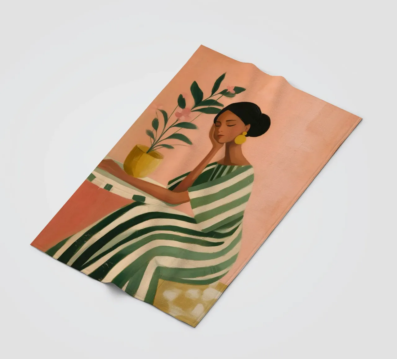 Dreaming Between Petals and Patterns coperta in pile da Clara August