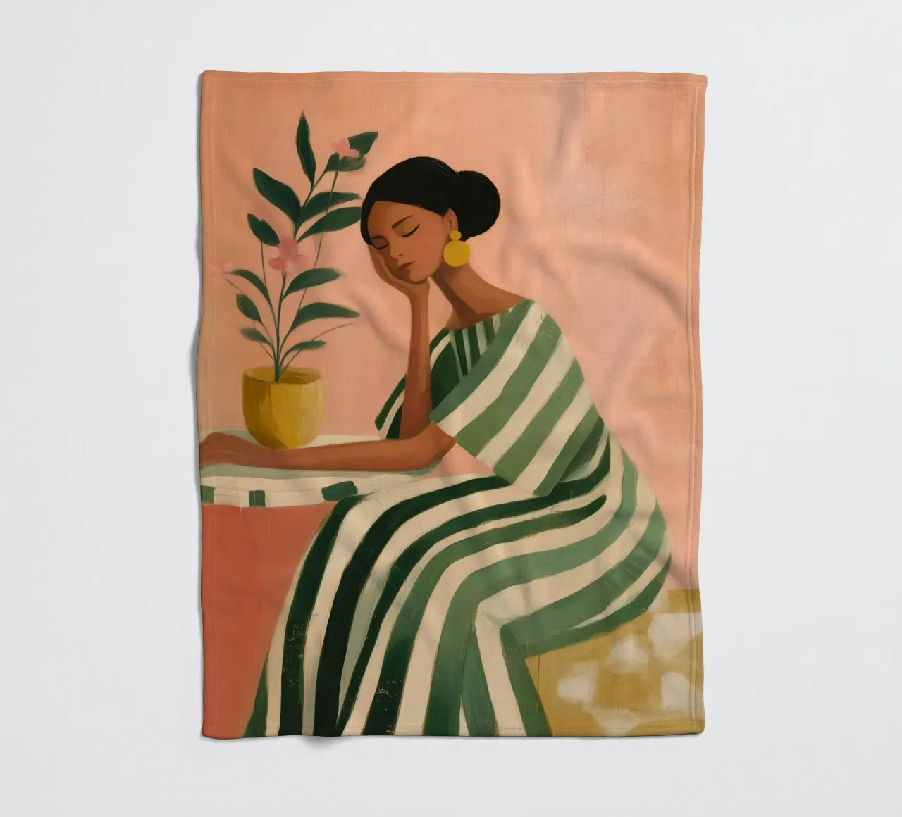 Dreaming Between Petals and Patterns coperta in pile da Clara August