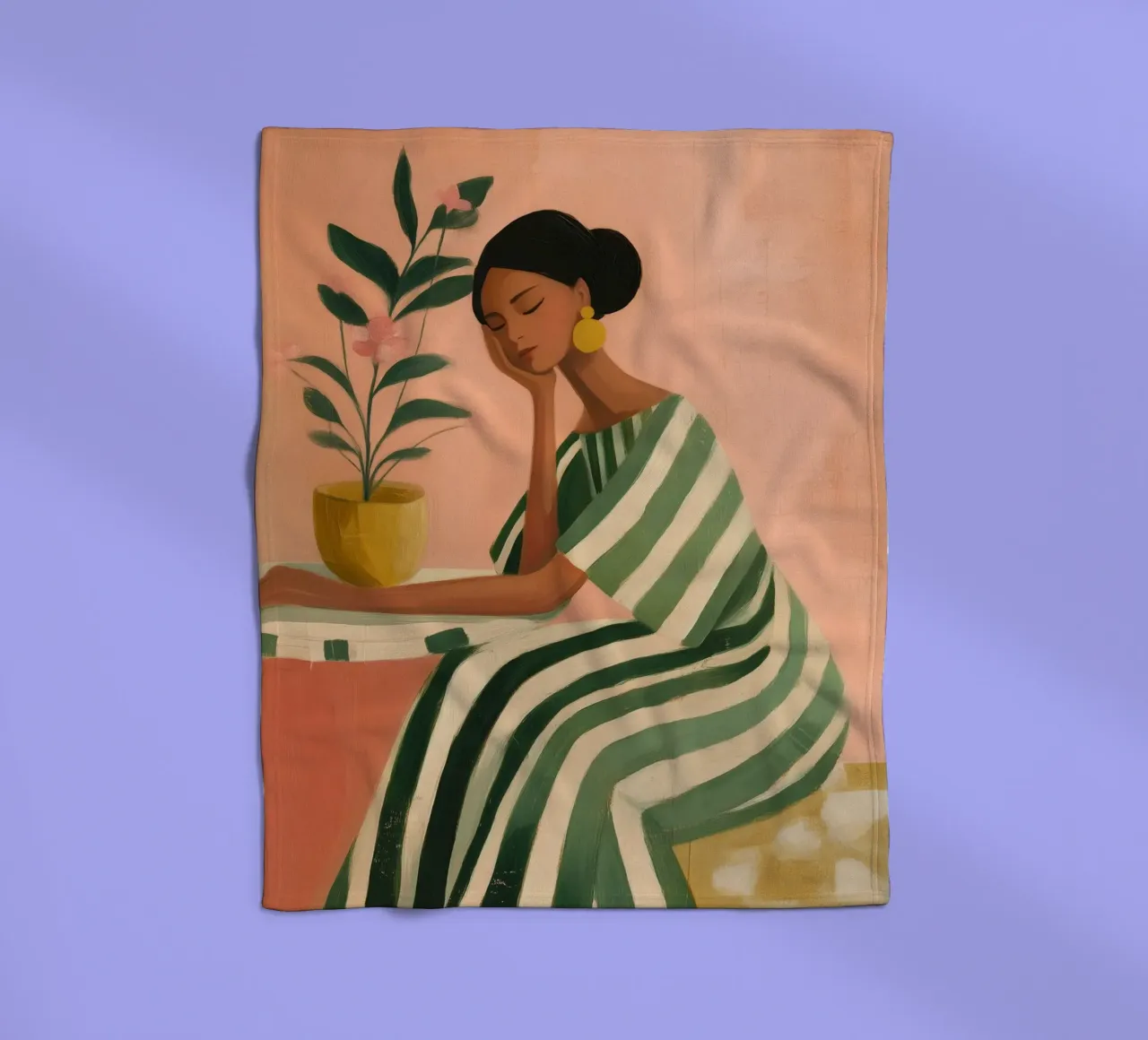 Dreaming Between Petals and Patterns coperta in pile da Clara August