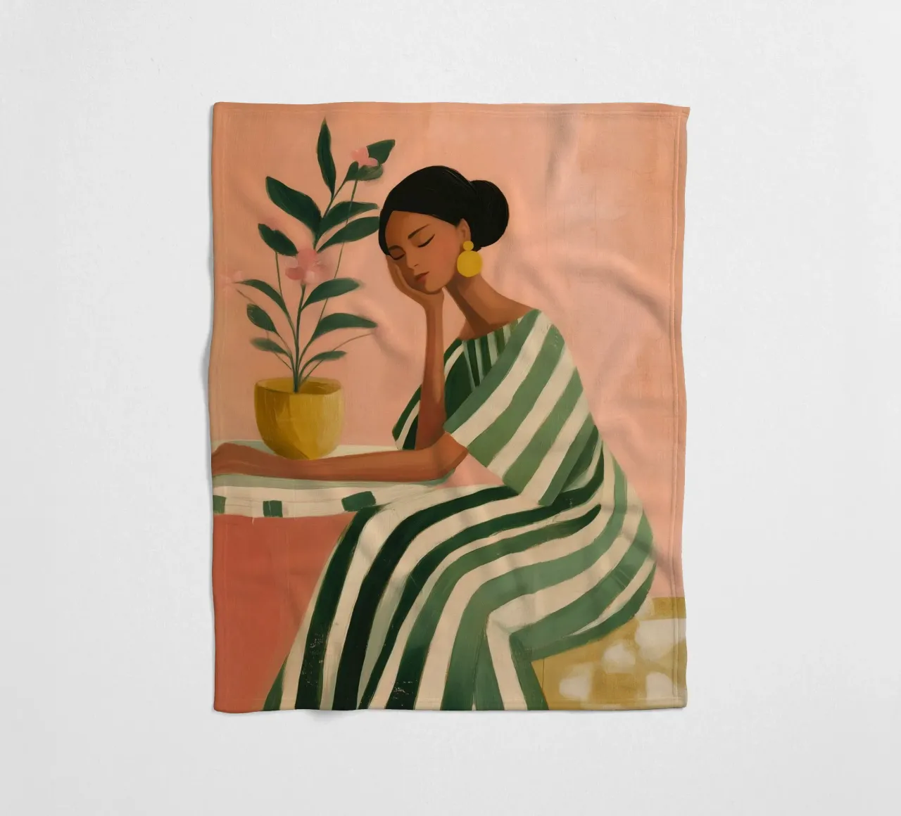 Dreaming Between Petals and Patterns coperta in pile da Clara August