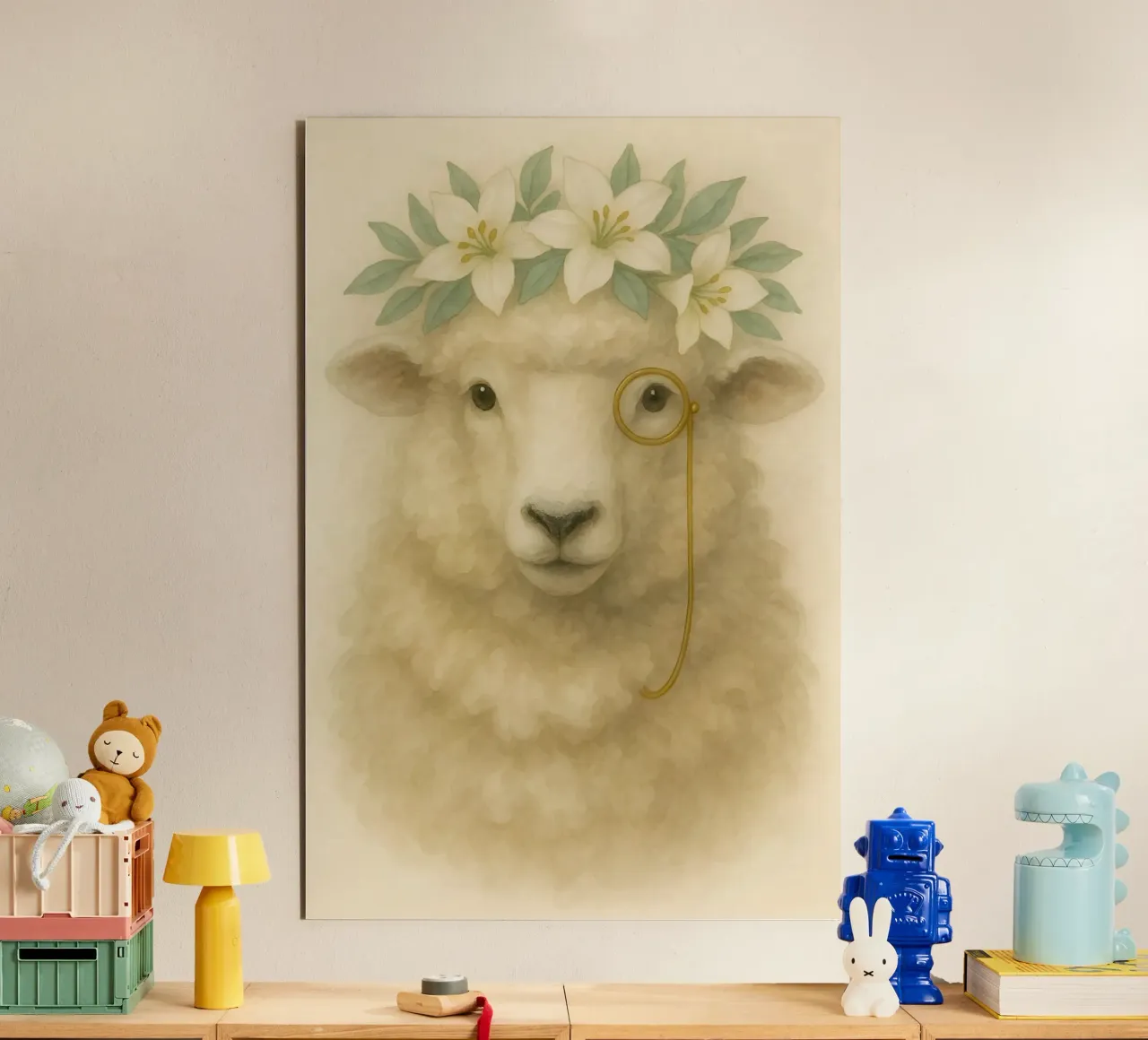 La pecora studiosa gentile alluminio dibond da Graceful Desine
