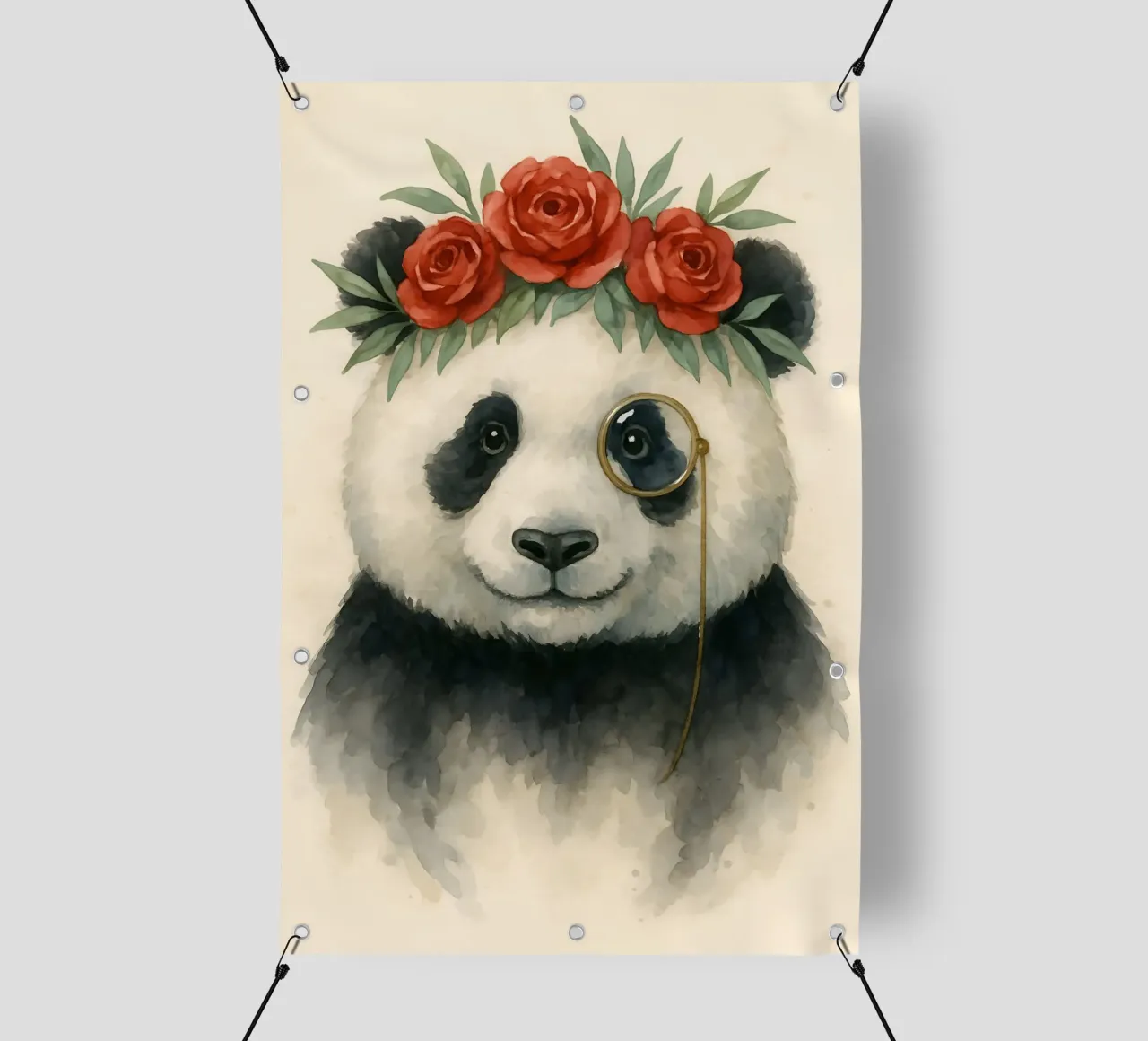 Il panda dapper di Peony Court telo in pvc da Graceful Desine