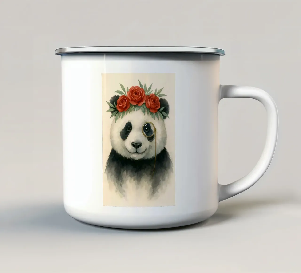 Il panda dapper di Peony Court tazza in smalto da Graceful Desine