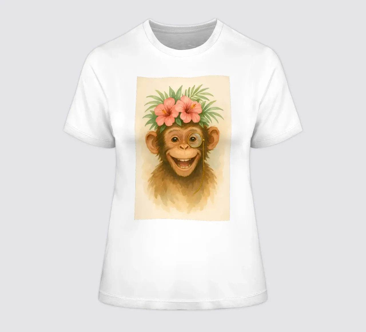 Cheeky Gentleman of the Jungle women's fitted t-shirt by Graceful Desine